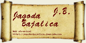 Jagoda Bajalica vizit kartica